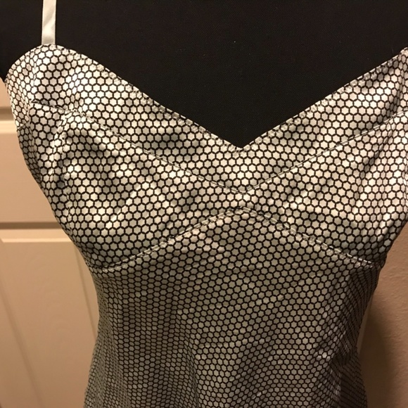 Express Mint Green and Black Brand Silk with Design Tank Top/Cami Size: 12 (L) - Picture 2 of 12